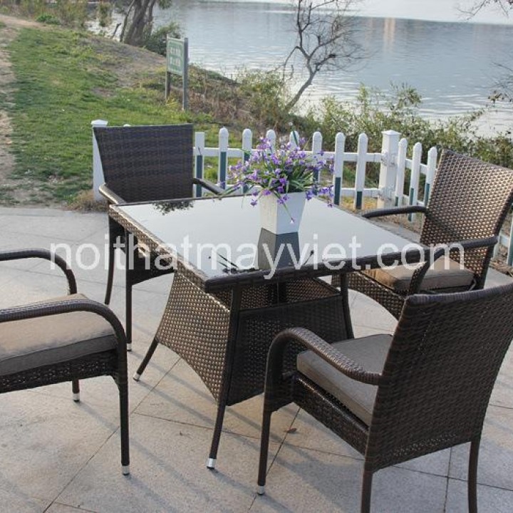 Bàn Ghế Mây Tre Cafe BGCF34
