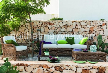 Bộ bàn ghế giả mây cao cấp – Hoàn hảo cho không gian sân vườn & ban công sang trọng