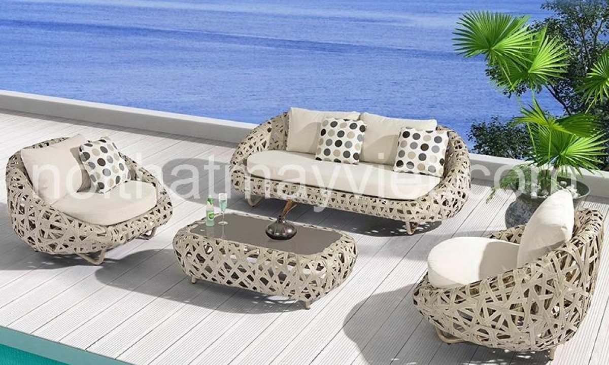 Bàn Ghế Sofa Mây Tre BGSF0024