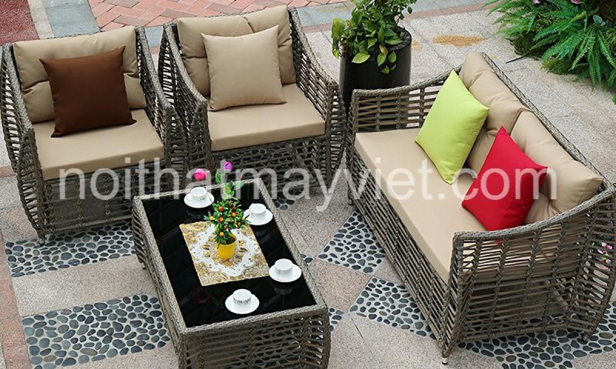  Bàn Ghế Sofa Mây Tre BGSF003