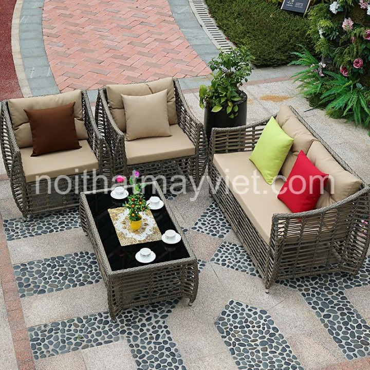  Bàn Ghế Sofa Mây Tre BGSF003
