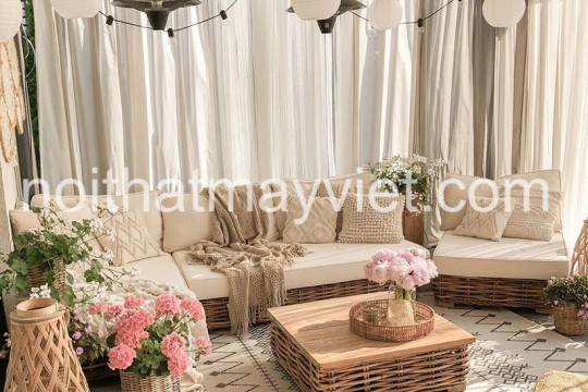 TẠO ĐIỂM  NHẤN CHO KHÔNG GIAN BẰNG BỘ SOFA MANG ĐẬM VẼ MỘC MẠC 