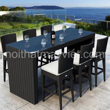Bàn Ghế Mây Tre Ghế Bar GB011