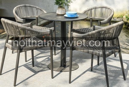 Mẫu Bàn Ghế Cafe Nhà Mây Việt – Thiết Kế Nhỏ Gọn, Thanh Lịch Cho Mọi Không Gian Chở Nên Lung Linh
