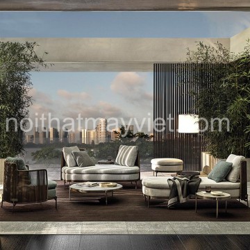 Bàn Ghế Sofa Mây Tre BGSF004