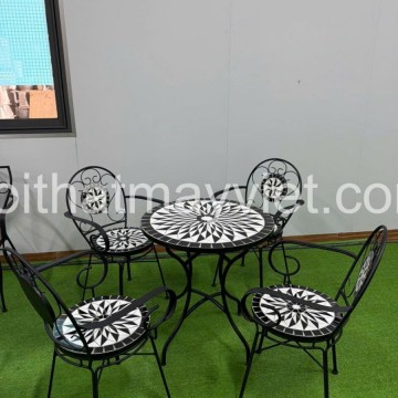 BÀN GHẾ MOSAIC BGMOSAIC 010