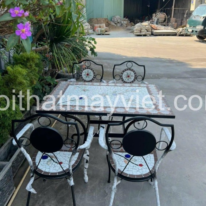 BÀN GHẾ MOSIAC BGMOSAIC 011