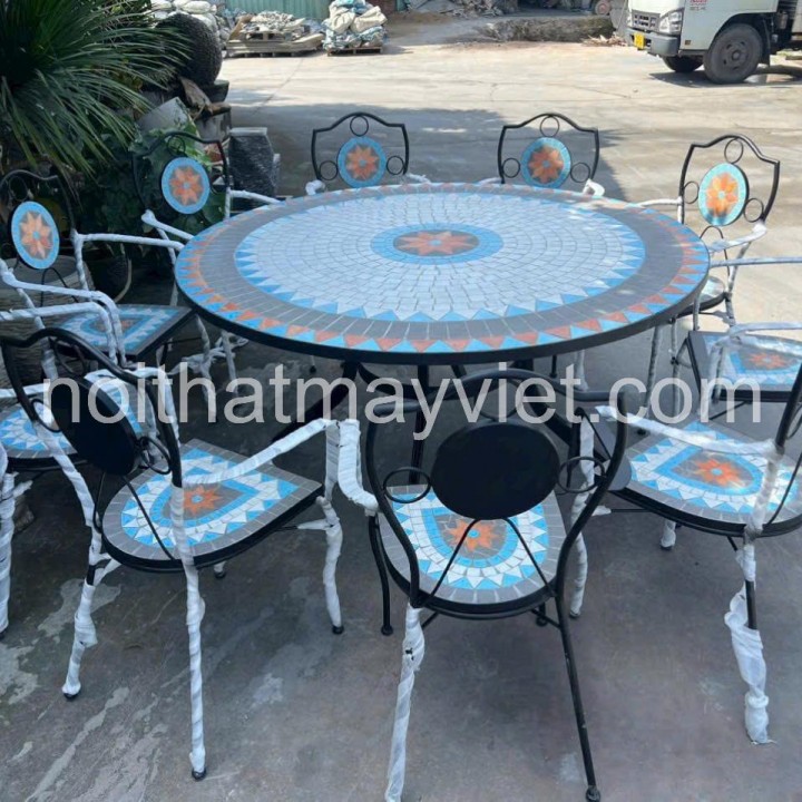 BÀN GHẾ MOSAIC BGMOSAIC 012