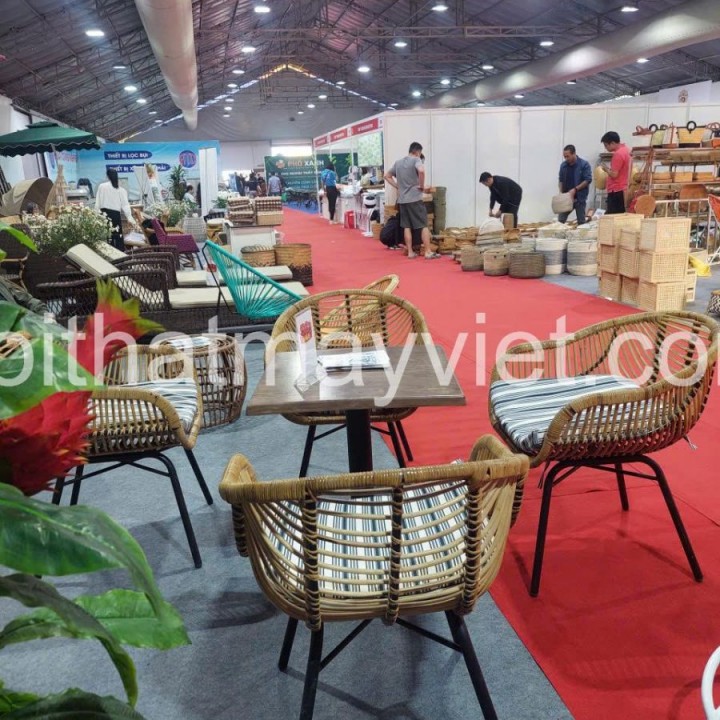 BÀN GHẾ MÂY BGM002